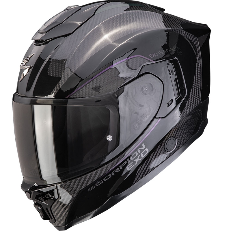 Cască integrală Scorpion EXO-1500 Carbon Air Mundi, neagră-chameleon