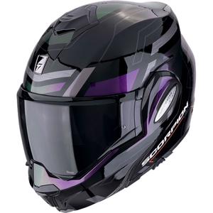 Cască de motocicletă rabatabilă Scorpion EXO-TECH EVO CONQUER cameleon negru mat