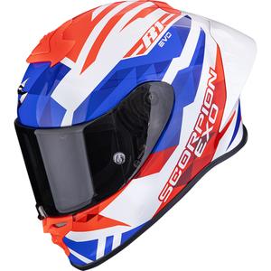 Cască integrală pentru motocicletă Scorpion EXO-R1 EVO II Air Valere alb-roșu-albastru