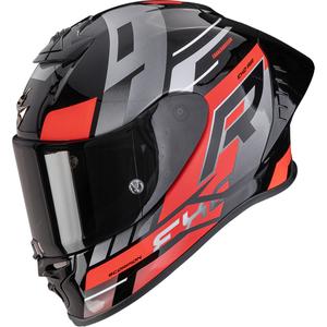 Cască integrală pentru motocicletă Scorpion EXO-R1 EVO II Air Adrenaline negru-roșu-argintiu