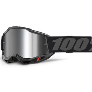 Ochelari motocross 100% Accuri 2 Negri cu plexiglas argintiu