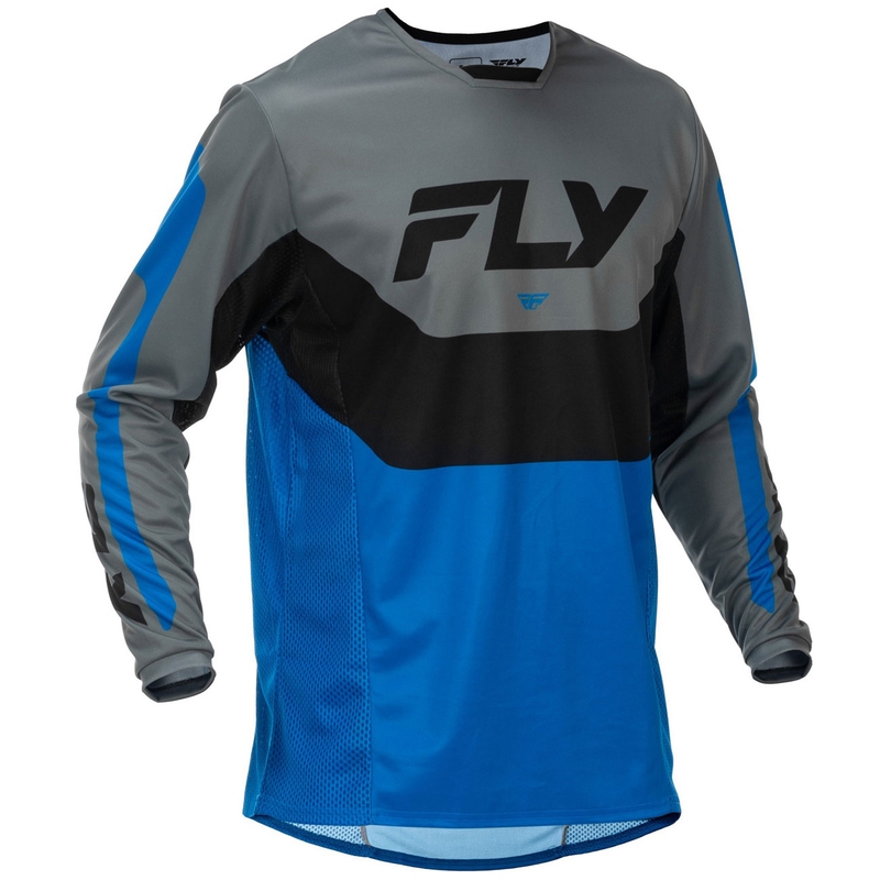 Tricou motocross FLY Racing Kinetic USA albastru-gri-negru