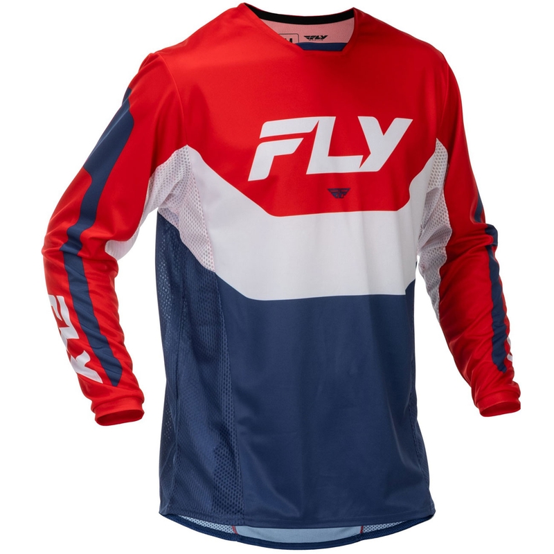 Tricou motocross FLY Racing Kinetic USA roșu-alb-albastru