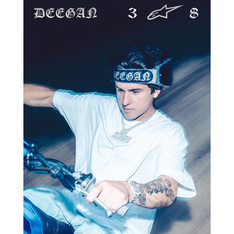 Ochelari motocross Alpinestars Supertech Vision DNGR38 XXV negri-argintii cu plexiglas argintiu oglindă