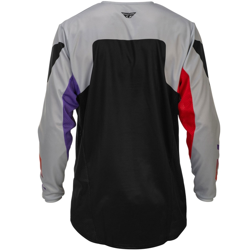 Tricou motocross FLY Racing Kinetic USA gri-roșu-violet-negru