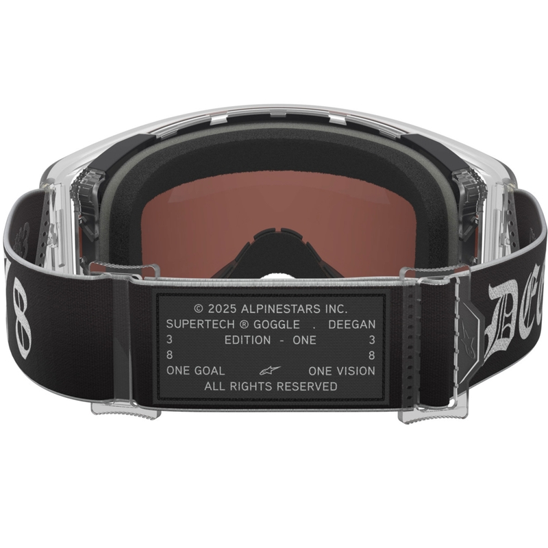 Ochelari motocross Alpinestars Supertech Vision DNGR38 XXV negri-argintii cu plexiglas argintiu oglindă
