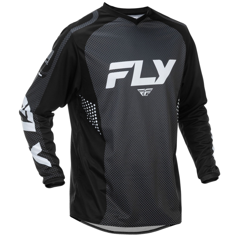 Tricou motocross FLY Racing F-16 negru-alb