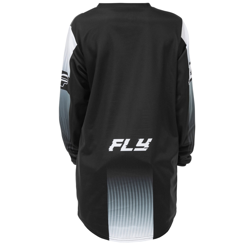 Tricou motocross FLY Racing F-16 pentru copii, negru-alb