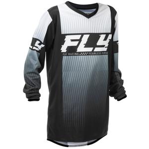 Tricou motocross FLY Racing F-16 pentru copii, negru-alb