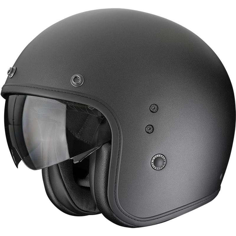 Cască de motocicletă Scorpion Belfast EVO Solid Open, neagră mată