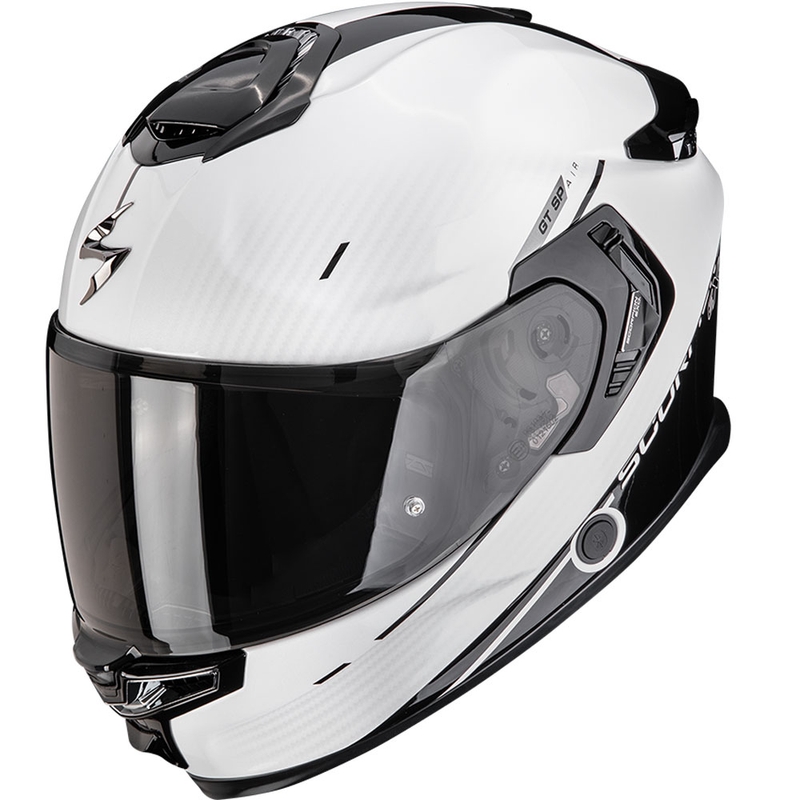 Cască integrală Scorpion EXO-GT SP Air Asphalt, alb-negru