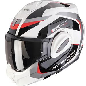 Cască de motocicletă Scorpion EXO-TECH EVO PRO Accuti flip-up gri-negru-roșu