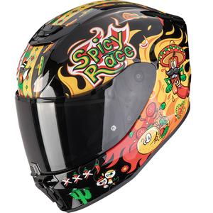 Cască de motocicletă Scorpion EXO-JNR Air Yucatan pentru copii, negru-galben-roșu