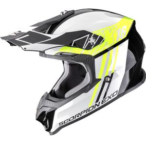 Cască motocross Scorpion VX-16 EVO Air Lignes negru-galben fluo