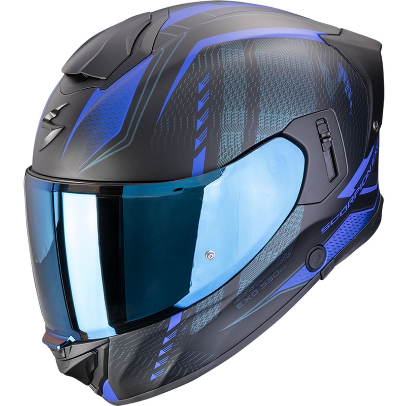 Cască integrală pentru motocicletă Scorpion EXO-530 Air Theras, negru mat-albastru
