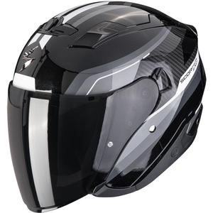 Cască de motocicletă Scorpion EXO-230 Hipe, model open face, negru-argintiu