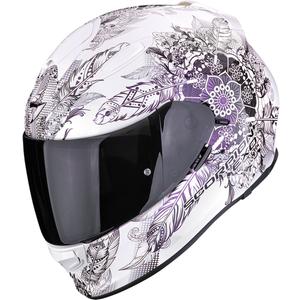 Cască integrală pentru motocicletă Scorpion EXO-491 Dream, culoarea chameleon, alb