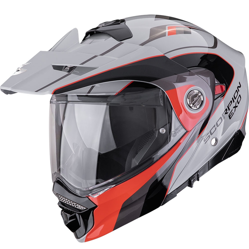Cască de motocicletă enduro Scorpion ADX-2 Kamps gri-roșu
