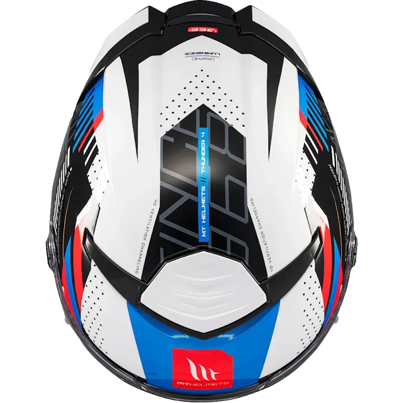 Cască integrală pentru motocicletă MT Thunder 4 SV Luminence albastră