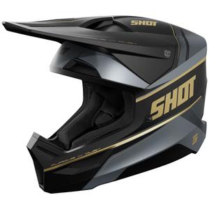 Cască motocross Shot Furious Dust auriu mat