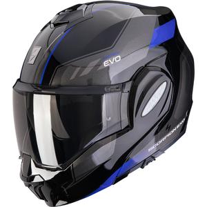 Cască de motocicletă Scorpion EXO-TECH EVO Socius, flip-up, negru-albastru