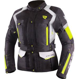 Geacă de motocicletă pentru femei Street Racer Hilax negru-gri-galben fluo