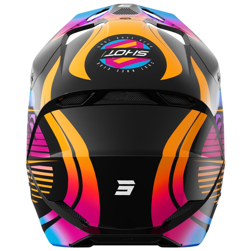 Cască motocross Shot Furious Miami portocalie lucioasă