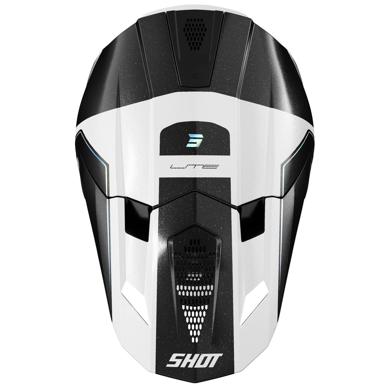 Cască motocross Shot Lite S10 holografică perlată