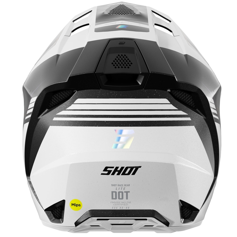 Cască motocross Shot Lite S10 holografică perlată