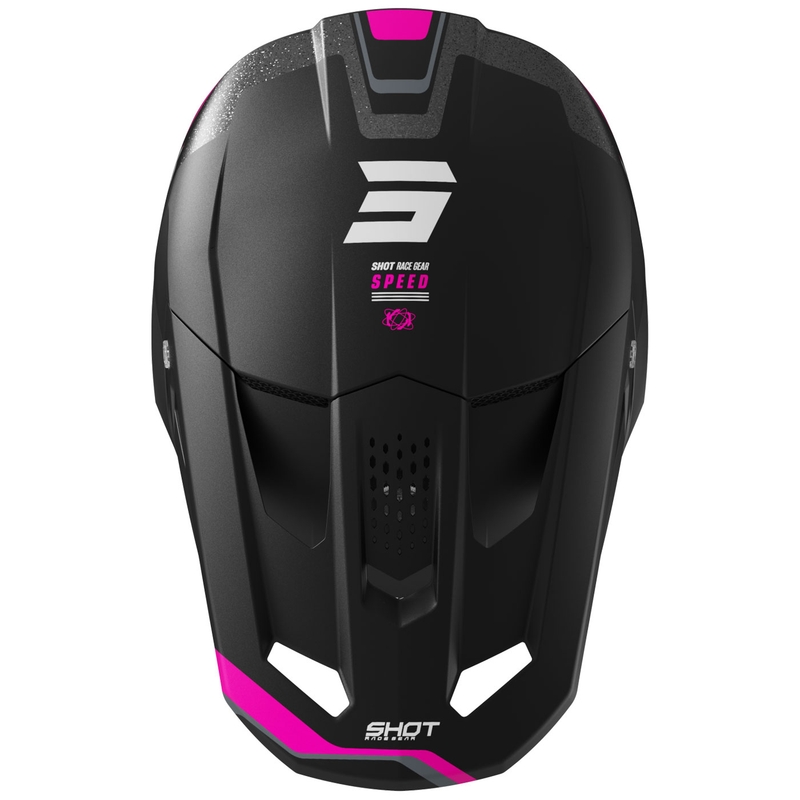 Cască motocross Shot Speed Atomic roz mat