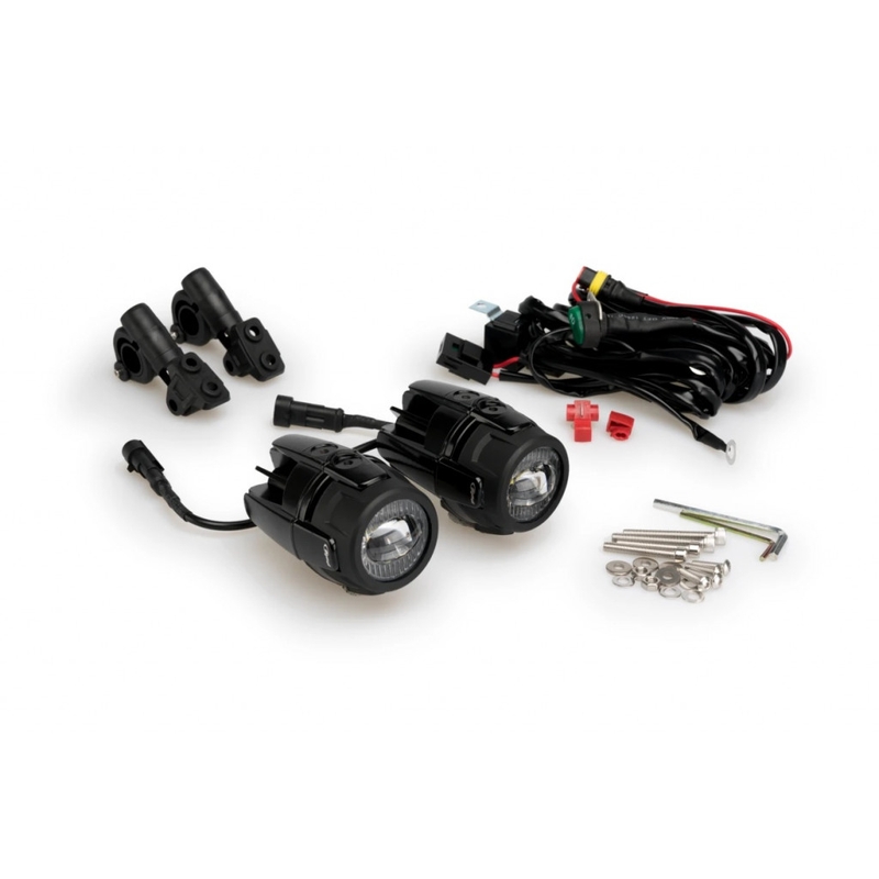 Auxiliary LED lights PUIG Negru homologated, set