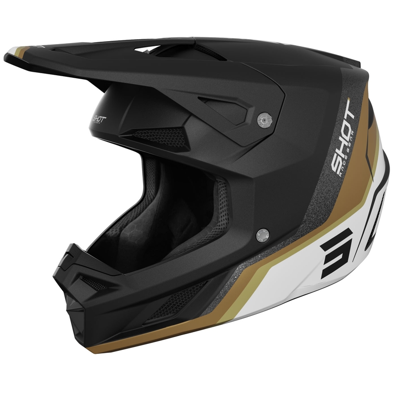 Cască motocross Shot Speed Atomic auriu mat