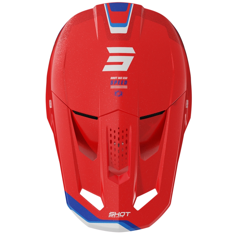 Cască Motocross Shot Speed Atomic Pearl Red