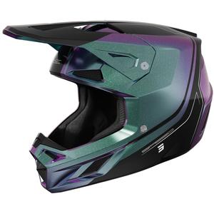 Cască de motocross Shot Speed Fury camelon strălucitor