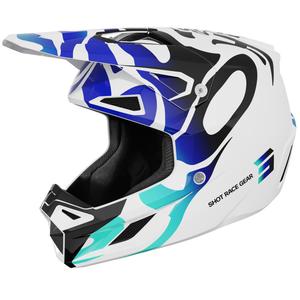 Cască motocross Shot Speed Ghost albastru lucios
