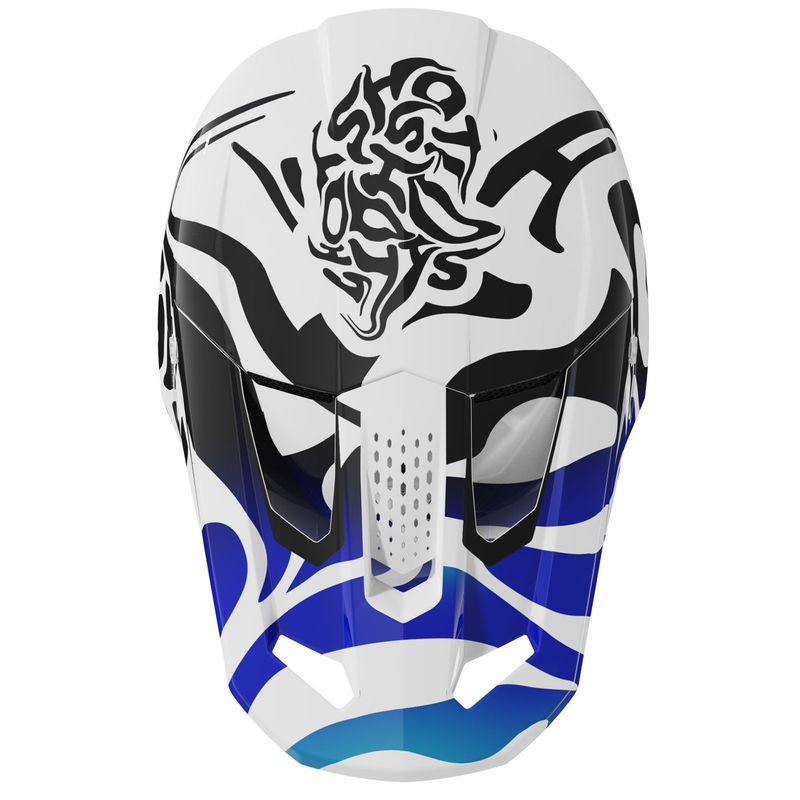 Cască motocross Shot Speed Ghost albastru lucios