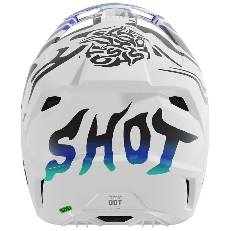 Cască motocross Shot Speed Ghost albastru lucios