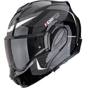 Cască de motocicletă Scorpion EXO-TECH EVO PRO Accuti, flip-up, negru-argintiu