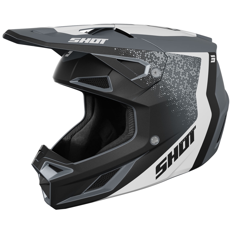 Cască de motocross Shot Speed Hybrid gri mat