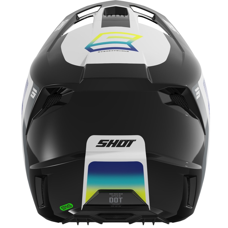 Cască motocross Shot Speed Hybrid galben fluo strălucitor