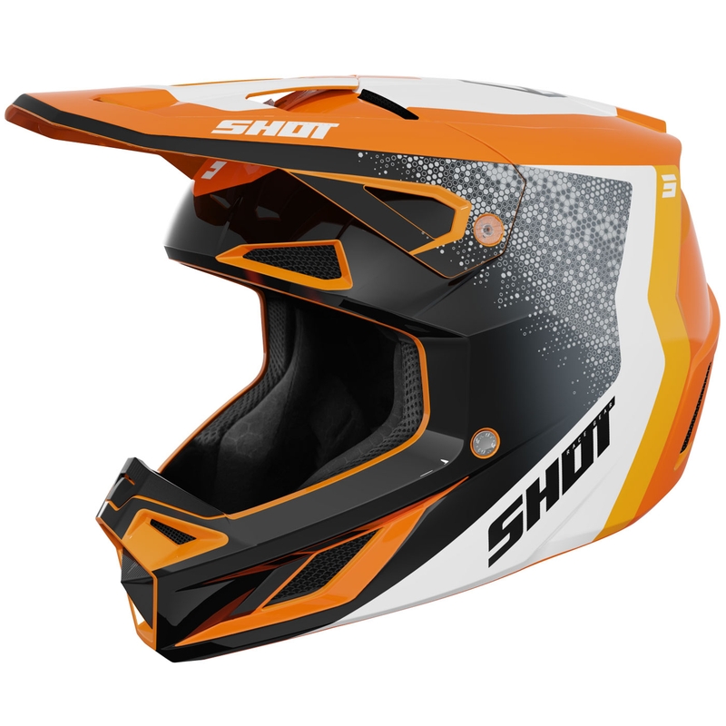 Cască de motocross Shot Speed Hybrid portocaliu lucios