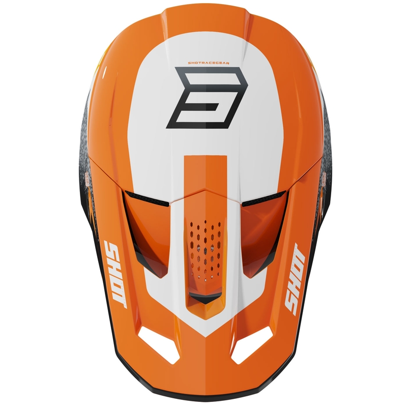 Cască de motocross Shot Speed Hybrid portocaliu lucios
