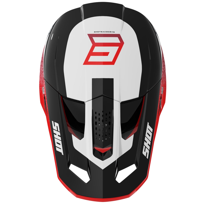 Cască de motocross Shot Speed Hybrid roșie lucioasă