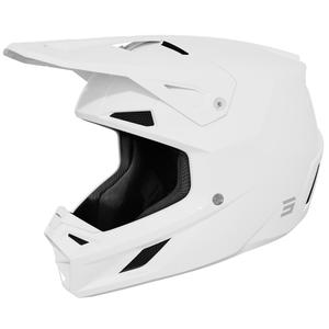 Cască de motocross Shot Speed Solid alb lucios