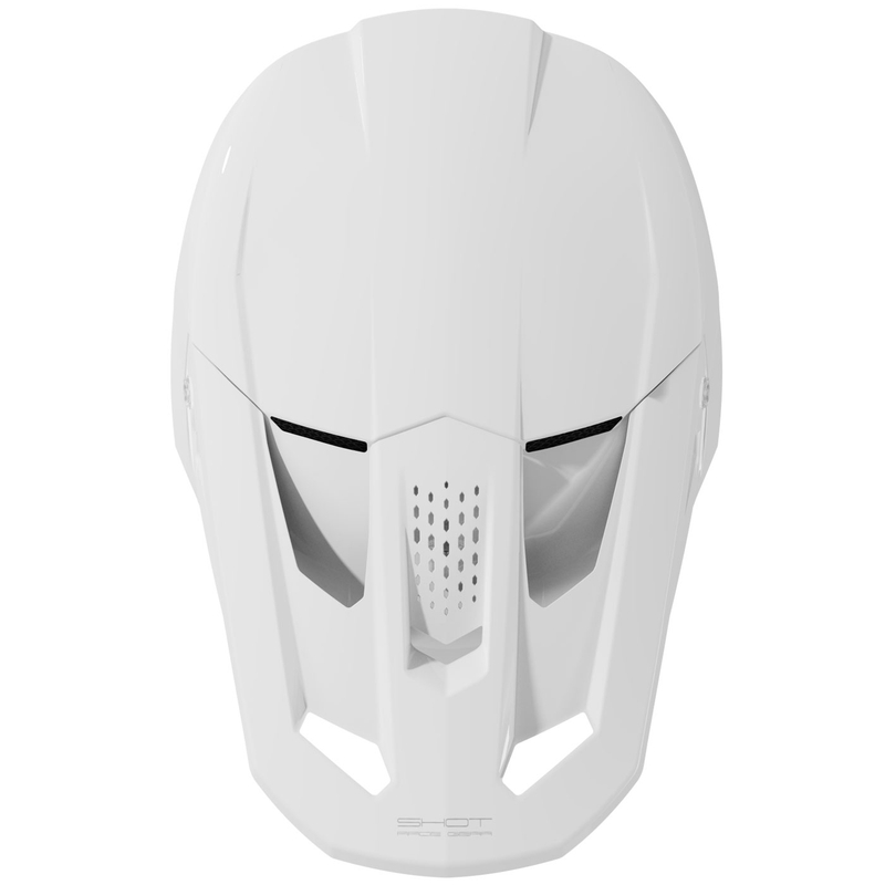 Cască de motocross Shot Speed Solid alb lucios