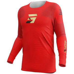 Tricou motocross Shot Aerolite Space roșu