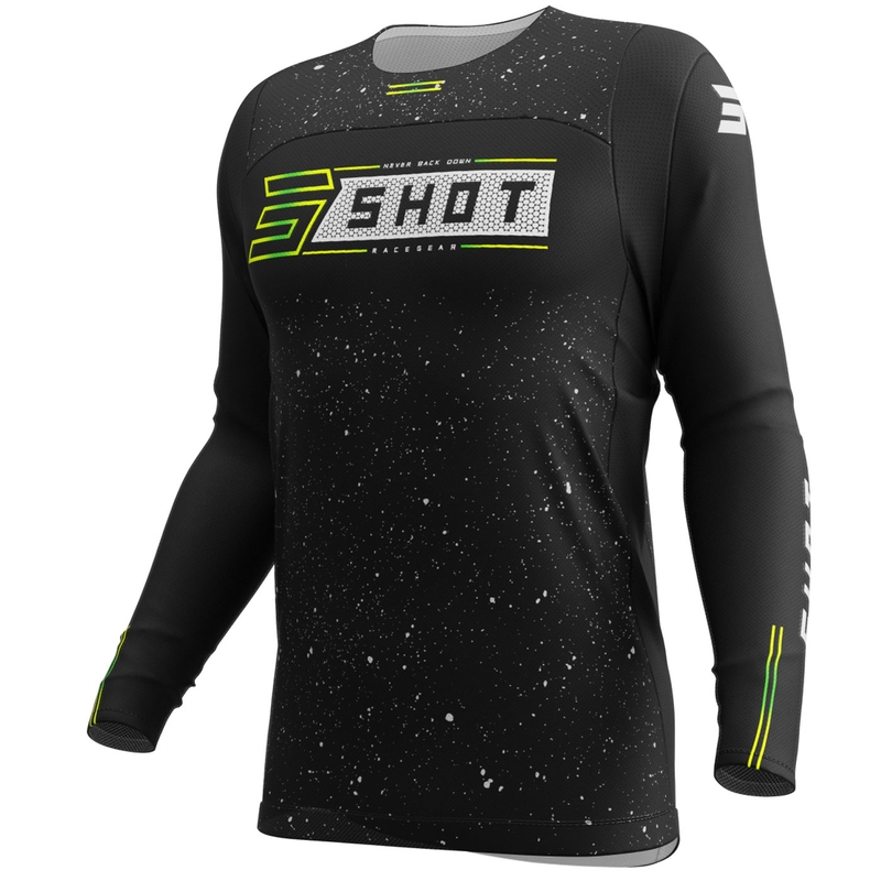 Tricou motocross Shot Contact Art negru