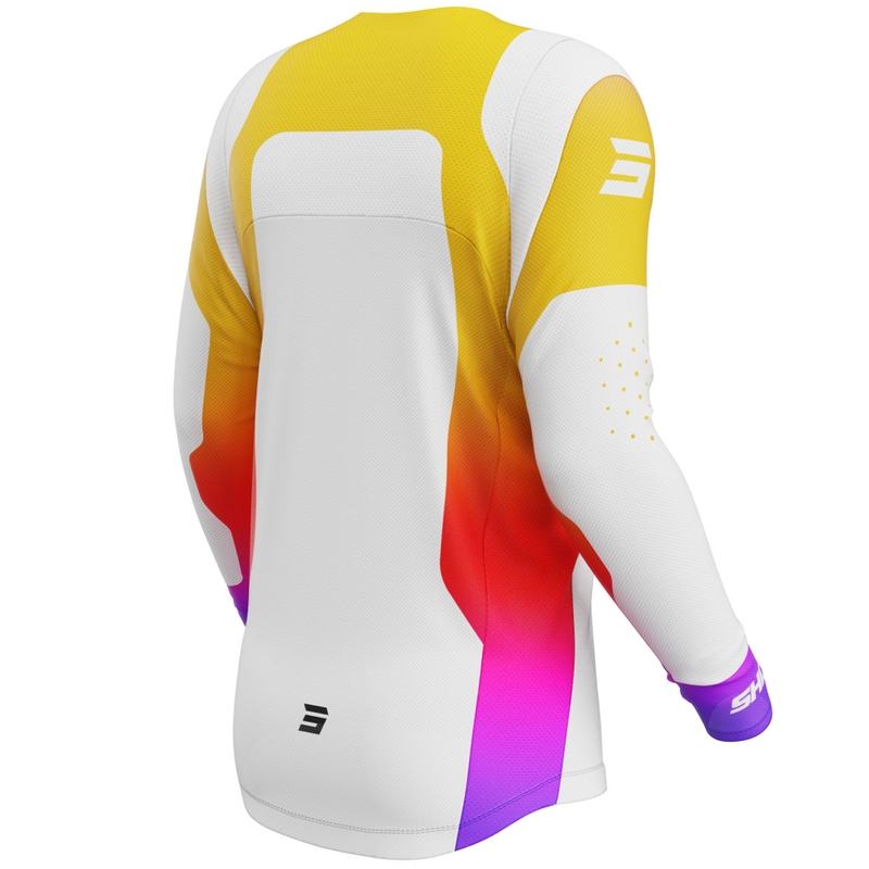 Tricou motocross Shot Contact Ionyx alb