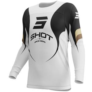 Tricou motocross Shot Contact Manta alb