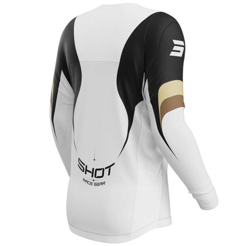 Tricou motocross Shot Contact Manta alb